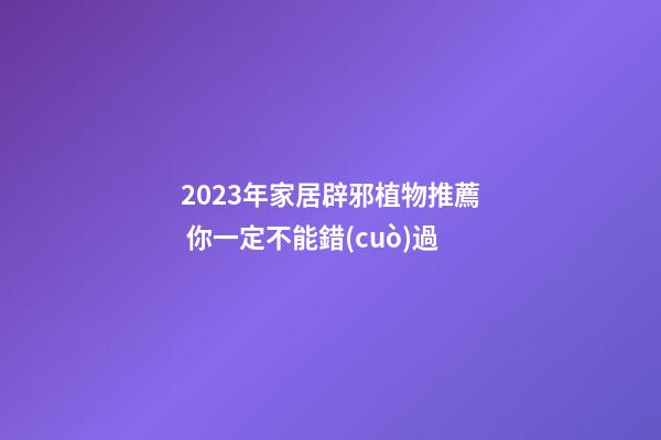 2023年家居辟邪植物推薦 你一定不能錯(cuò)過